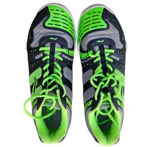 LI-NING Pickleball Shoes Mens 10.5 Neon Green Grey Professional Court Sneaker